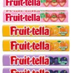 Fruit-Tella Strawberry (Pack Of 2), Blackcurrent (Pack Of 2), Orange (Pack Of 2) Flavour Chewy Toffee Stick (6 x 32.4g) - Fast UK Delivery