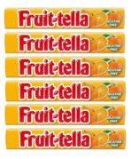 Fruit-Tella Orange Flavour Chewy Toffee Stick (Pack Of 6 x 32.4g) - Fast UK Delivery