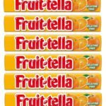 Fruit-Tella Orange Flavour Chewy Toffee Stick (Pack Of 6 x 32.4g) - Fast UK Delivery