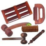 FA INDUSTRIES Wooden Foot Roller Massager Face and Neck/Jimmy Massage Acupressure Hand Massage Pain Relief Muscle Pain Body Lymphatic Drainage Massager Anti-Cellulite (Set of 6) - Fast UK Delivery
