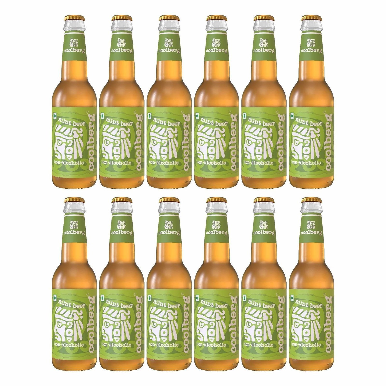 uk81RVd2WkoCL-1-1.jpg Coolberg Mint Non Alcoholic Beer 330ml Glass Bottle - Pack of 12 (330ml x 12) - Fast UK Delivery - Image 1