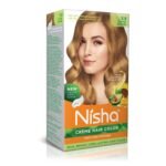 Nisha Cream Hair Color Honey Blonde, Permanent Hair Colour for Women Men, No Ammonia, Ultra Soft Deep Shine, 100% Grey Coverage, 7.3 Honey Blonde Hair Colour (60gm+60ml+18ml) - Fast UK Delivery