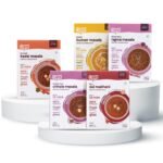 CURRYiT Vegetarian Combo | Chole Masala, Dal Makhni, Butter Paneer, Punjabi Kadhai Masala & Rajma | Ready in 15 Mins | Made with Ghee | Ready To Cook Indian Masala Gravy (Pack of 5-250g Each) - Fast UK Delivery