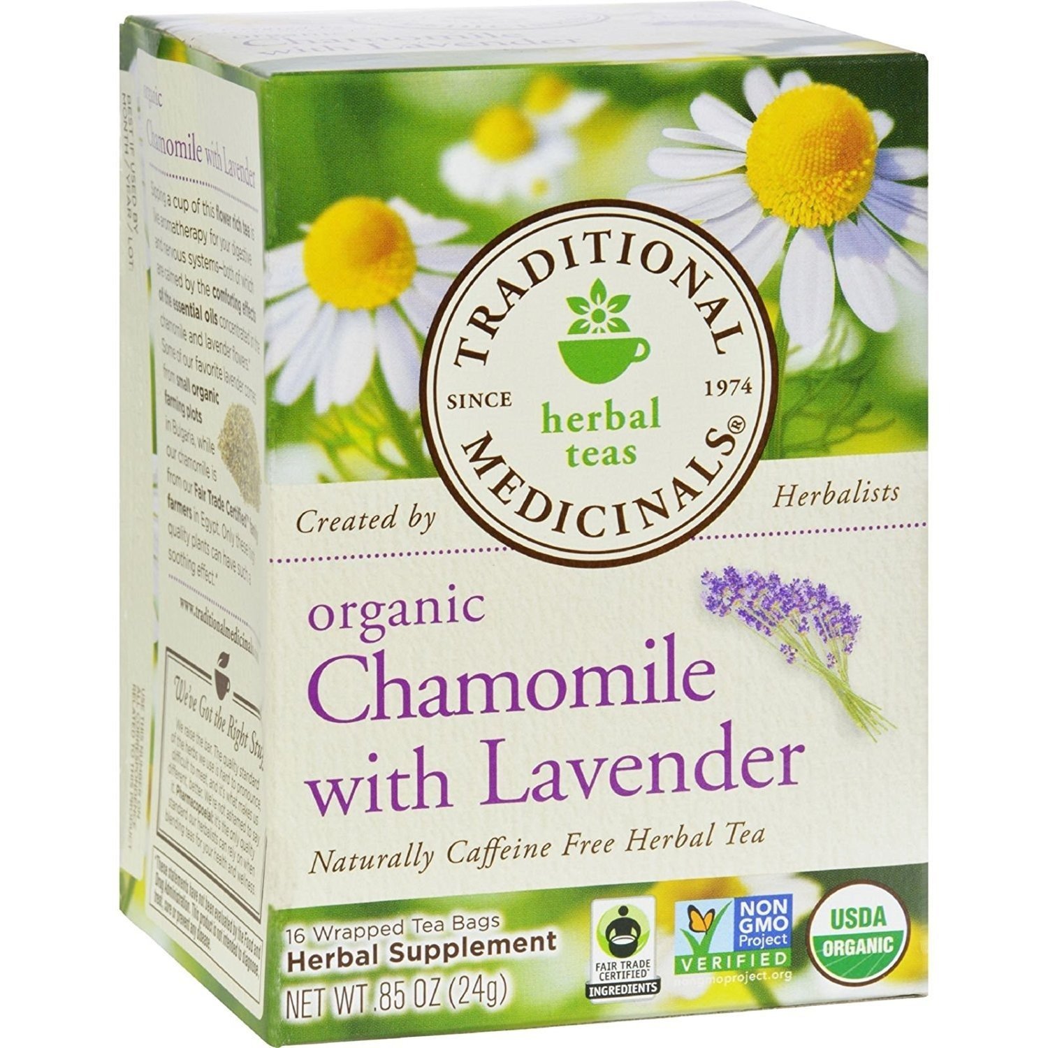 uk81TUq0pOW3L-1.jpg Traditional Medicinals Organic Chamomile with Lavender Herbal Tea - 16 Tea Bags - 95%+ Organic - - Fast UK Delivery - Image 1