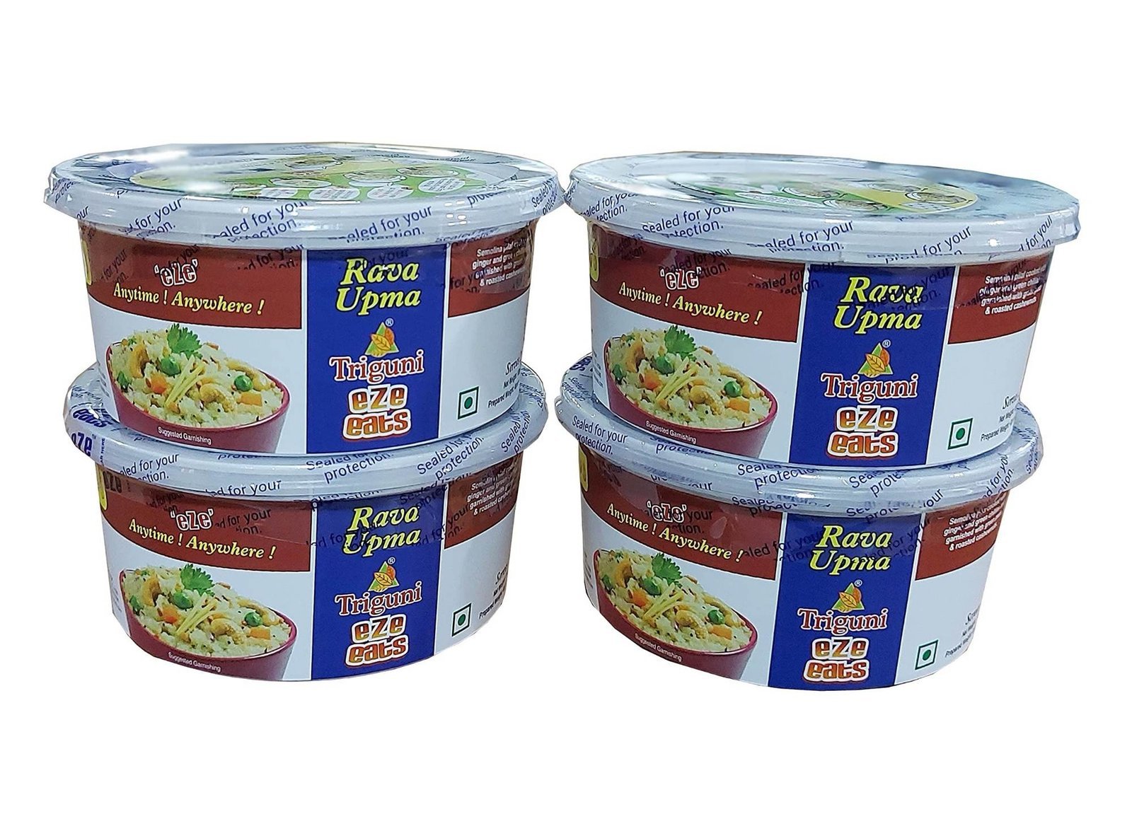 uk81UPawjDdQL-1-1.jpg Triguni Eze Eats Rava Upma (Pack of 4) - Fast UK Delivery - Image 1