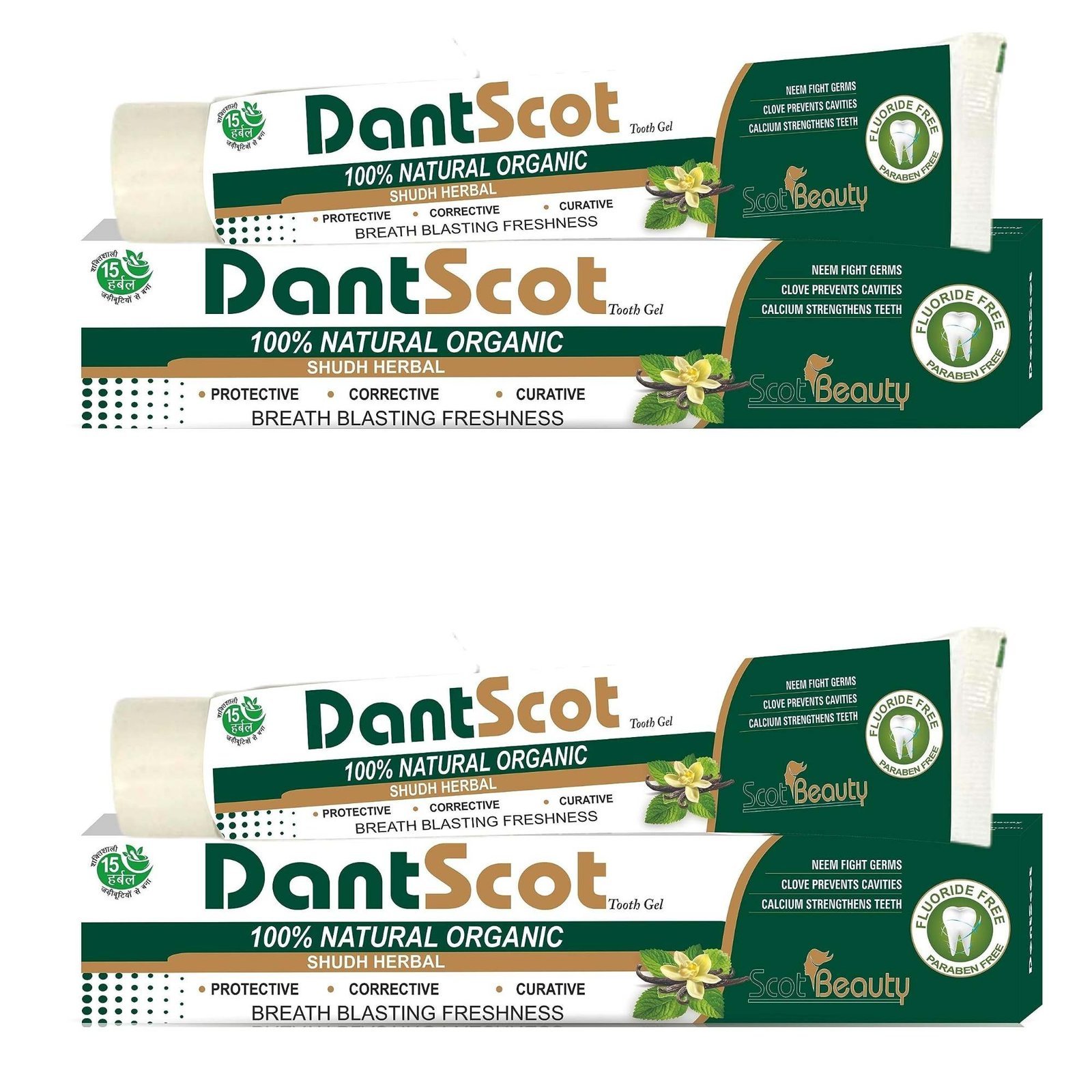 uk81UthxtyziL-1-1.jpg CRISTA SERIOUSLY PURE AND NOTHING MORE Dantscot Toothpaste 100 Gm For Complete Oral Cavity Protection&Good Breath With 15 Shudh Herbs-Pack Of(2) - Image 1