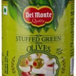 Del Monte Olives - Stuffed Green, 450g Bottle - Fast UK Delivery