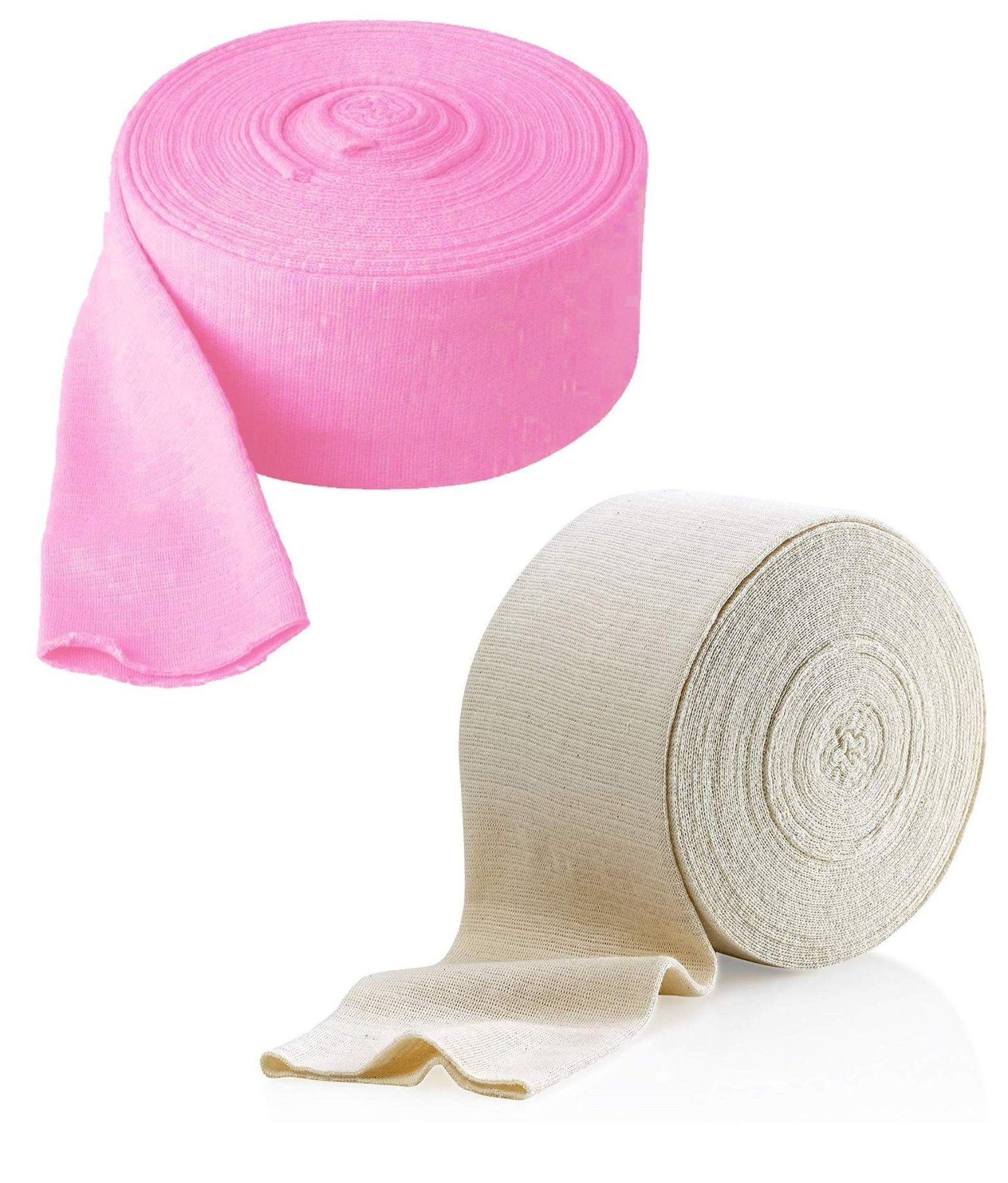 uk81WLAmIn-L-1.jpg COMFORT ELASTICATED TUBULAR BANDAGE COLOR : WHITE & PINK,Size - 10 cm x 1 m (SIZE-F100 mm) - Fast UK Delivery - Image 1