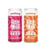 Coolberg Non Alcoholic Beer Assorted Flavors 300ml CANs - Pack of 2 (300ml x 2) Peach & Cranberry - Fast UK Delivery