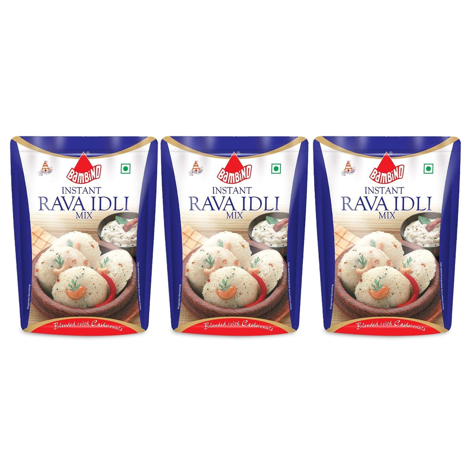 uk81XNfnxQsmL-1-1.jpg Bambino Instant Rava Idli Mix 500 Gms Pack of 3 - Fast UK Delivery - Image 1