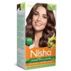 Nisha Cream Hair Color Chocolate Brown, Permanent Hair Colour for Women Men, No Ammonia, Ultra Soft Deep Shine, 100% Grey Coverage, 3.5 Chocolate Brown Hair Colour (60gm+60ml+18ml) - Fast UK Delivery