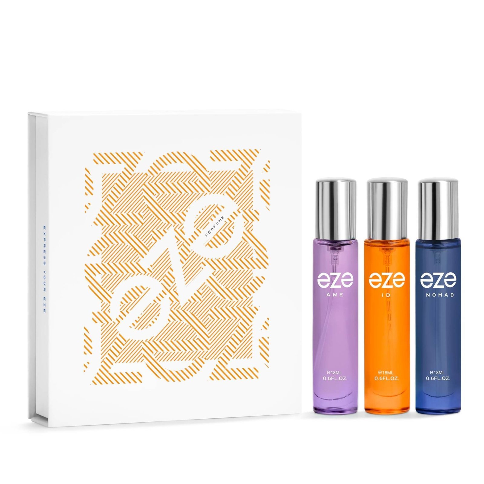 uk81ZKQxBGZ-L-1-1.jpg Eze Perfume Gift Set For Men & Women, Set of 3 Long Lasting Premium Fragrance, Luxury Premium Scent Gift Hamper for Him & Her 18 Ml Each - Fast UK Delivery - Image 1