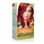 Nisha Cream Hair Color With The Benefits Of Natural Henna Extracts, Sunflower & Avocado Oil, Easy To Use Hair Color 150ml Pack of 1, Flame Red Fast Shipping to USA & Canada
