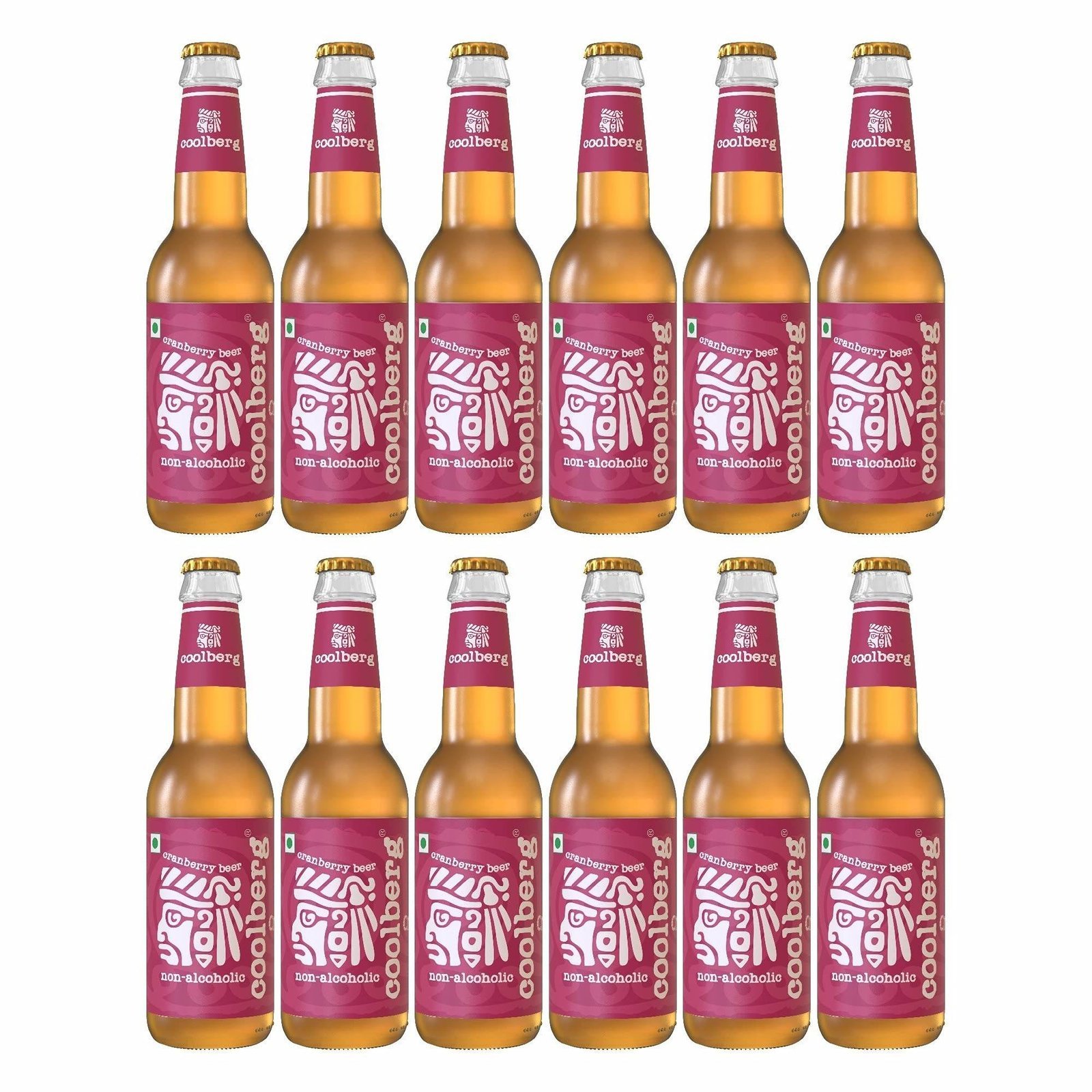 uk81aly0RjyeL-1-1.jpg Coolberg Cranberry Non Alcoholic Beer 330ml Glass Bottle - Pack of 12 (330ml x 12) - Fast UK Delivery - Image 1