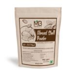 MB Herbals Almond Shell Powder 227g | 8 oz/Half Pound | The Right Particle Size 80-100 Mesh for Natural Face Scrubs Soaps & Exfoliating Face Masks | Exfoliates Skin Gently - Fast UK Delivery