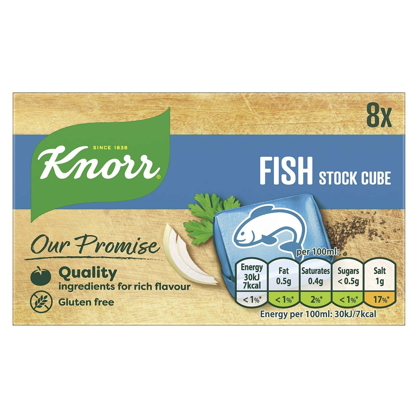 uk81c-gEDaekL-1-1.jpg Knorr The Fish Cube 8 Pieces Pack, 80 g - Fast UK Delivery - Image 1
