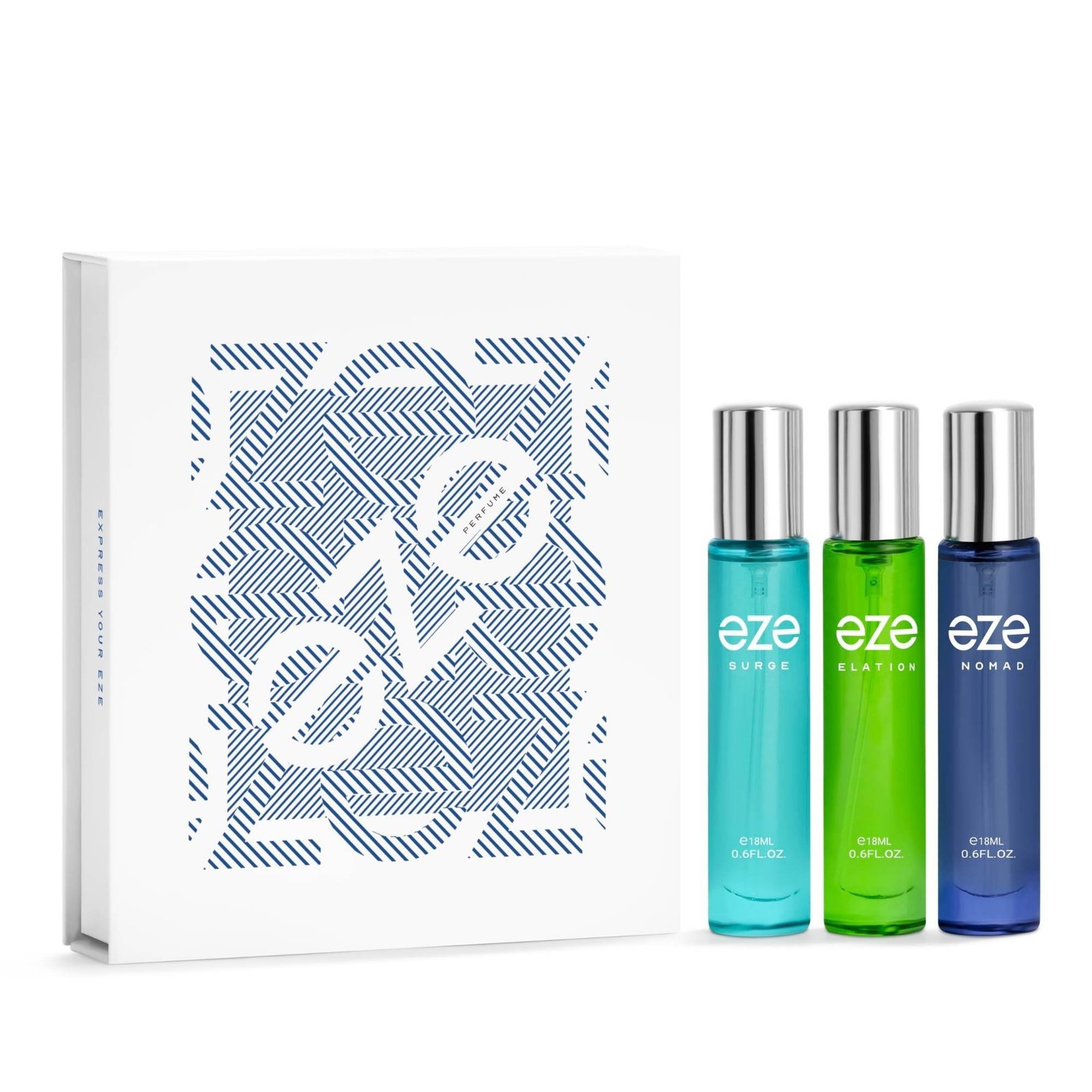 uk81c3ZoIoLvL-1-1.jpg Eze Perfume Gift Set For Men, Pack of 3 Long Lasting Premium Fragrance, Luxury Masculine Scent Gift Hamper 18 Ml Each - Fast UK Delivery - Image 1