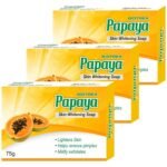 Papaya Skin Whitening Soap, 75g (Pack of 3) - Fast UK Delivery