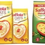 Saffola Oats, 1 kg with Free Saffola Oats 400 gm + Saffola Masala Oats, Veggie Twist, 1 kg - Fast UK Delivery