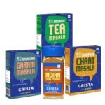 CRISTA Desi Multipurpose Seasonings Combo Pack - 1 | Chaat Masala x 1, 100 gms | Garam Masala x 1, 100 gms | Indian Curry Powder x 1, 45 gms | Tea Masala x 1, 100 gms | Pack of 4 | No added Colours