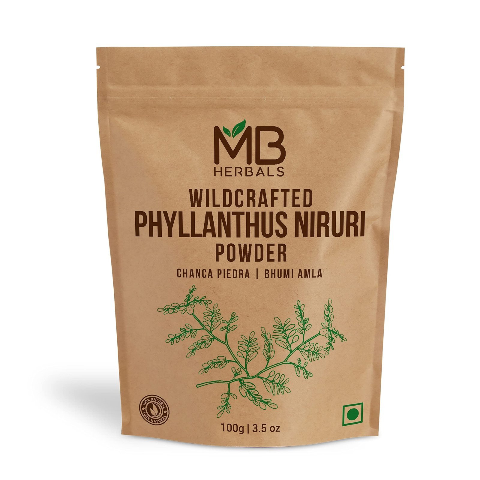uk81eKo-zd47L-1.jpg MB Herbals Phyllanthus Niruri Powder 100gram Bhumi Amla Chanca Piedra - Image 1