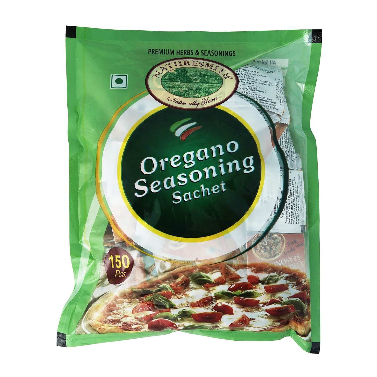 uk81fCm7bzML-1.jpg NATURE SMITH Oregano Seasoning Sachet | 150 Pcs Sachet In Packet | Ready to Use Pouch |,112 Gm - Fast UK Delivery - Image 1