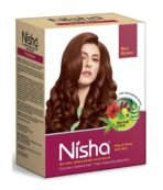 Nisha Henna Based Hair Color Red Brown 90g Pack of 1, Henna Powder Hair Color Dye Brown Hair Colour, No Ammonia, No PPD, Non Oxidative - Fast UK Delivery