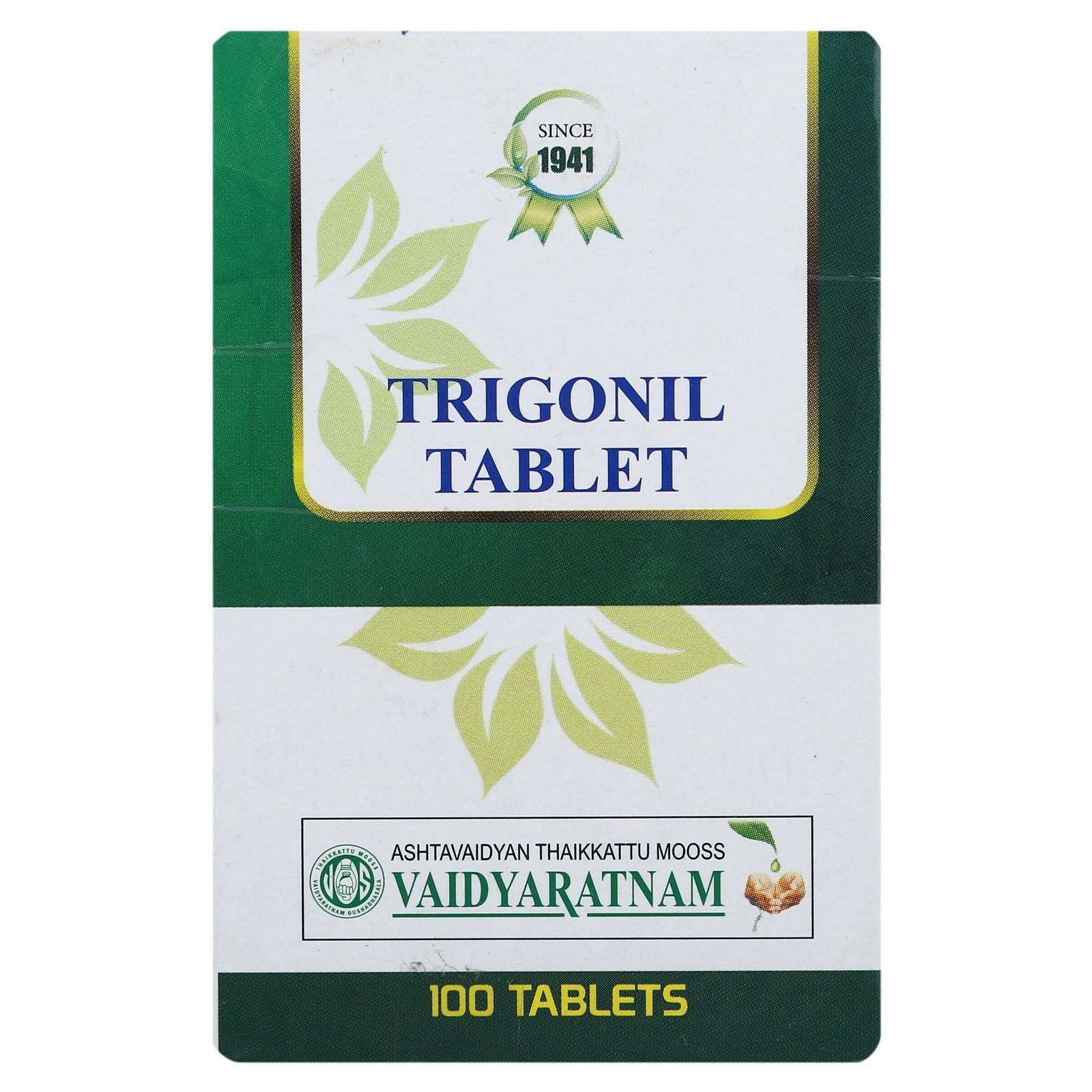uk81jkKzOUOvL-1.jpg VAIDYARATNAM Ayupra Wellness Trigonil Tablet (100 Tablets) - Fast UK Delivery - Image 1