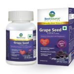 BestSource Nutrition's Grape Seed Extract, Botanical Antioxidant with 95% OPCs, for immunity and heart health, 60 Veg Capsules of 250mg each - Fast UK Delivery