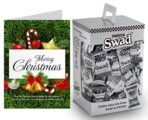 Swad Gift for Merry Christmas with Card (Swad Digestive Candy 125 Gift Box & 1 Greeting card) - Fast UK Delivery
