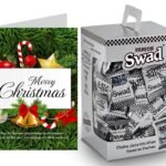 Swad Gift for Merry Christmas with Card (Swad Digestive Candy 125 Gift Box & 1 Greeting card) - Fast UK Delivery