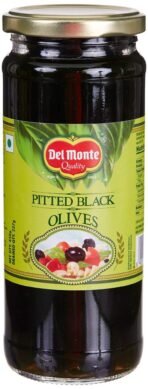 Del Monte Black Pitted Olives, 450g - Fast UK Delivery