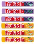 Fruit-Tella Blackcurrent (Pack Of 3), Fruit-Tella Orange Flavour (Pack Of 3) Chewy Toffee Stick (6 x 32.4g) - Fast UK Delivery