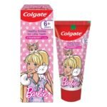 Colgate Kids Toothpaste For 6+ Years, Barbie, Strawberry Flavour, Gentle Protection Tooth Paste With 50% Lesser Abrasive Formula For Protecting Against Cavities, Enamel Protection- 80G - Fast UK Delivery