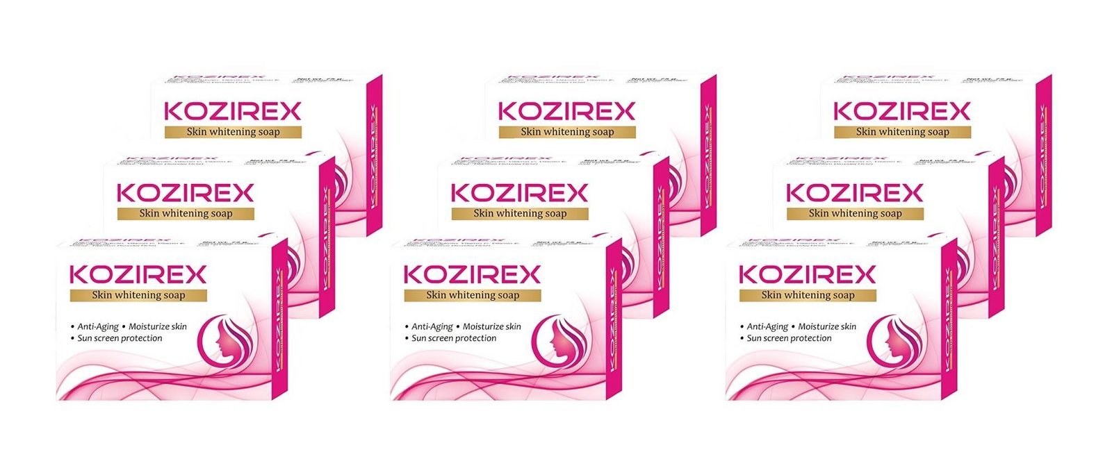 uk81n9xTHWPzL-1-1.jpg Kozirex Skin Whitening Bath Soap, 75gm - Combo (Pack of 9) - Fast UK Delivery - Image 1