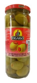 Figaro Queengreen Stuffed Olives, 450g - Fast UK Delivery