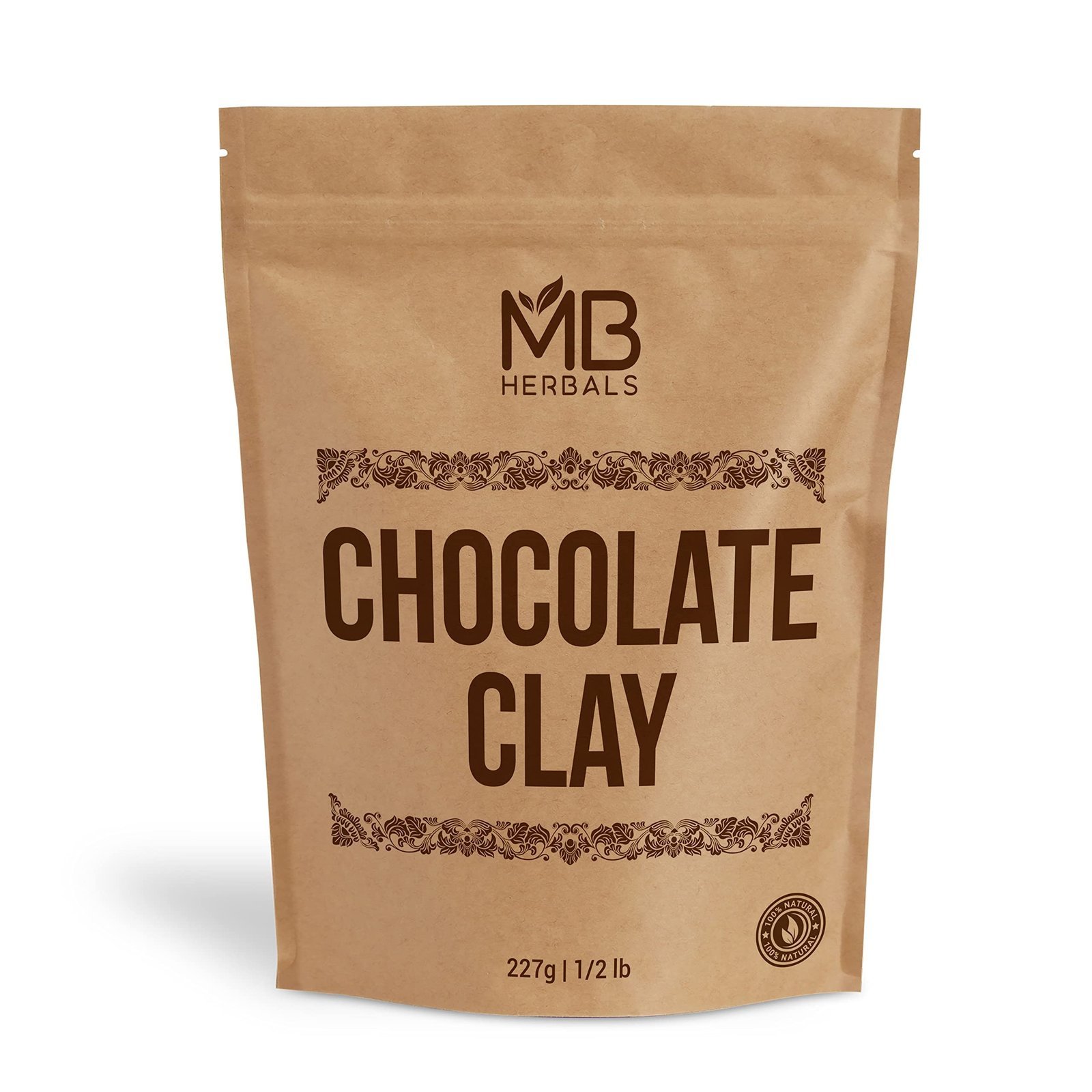 uk81nn0uqtKL-1.jpg MB Herbals Chocolate Clay Powder 227G | Dark Rhassoul Clay with Cocoa Powder | For Face Masks | Hair Mask | Face & Body Scrubs | External Use Only - Fast UK Delivery - Image 1