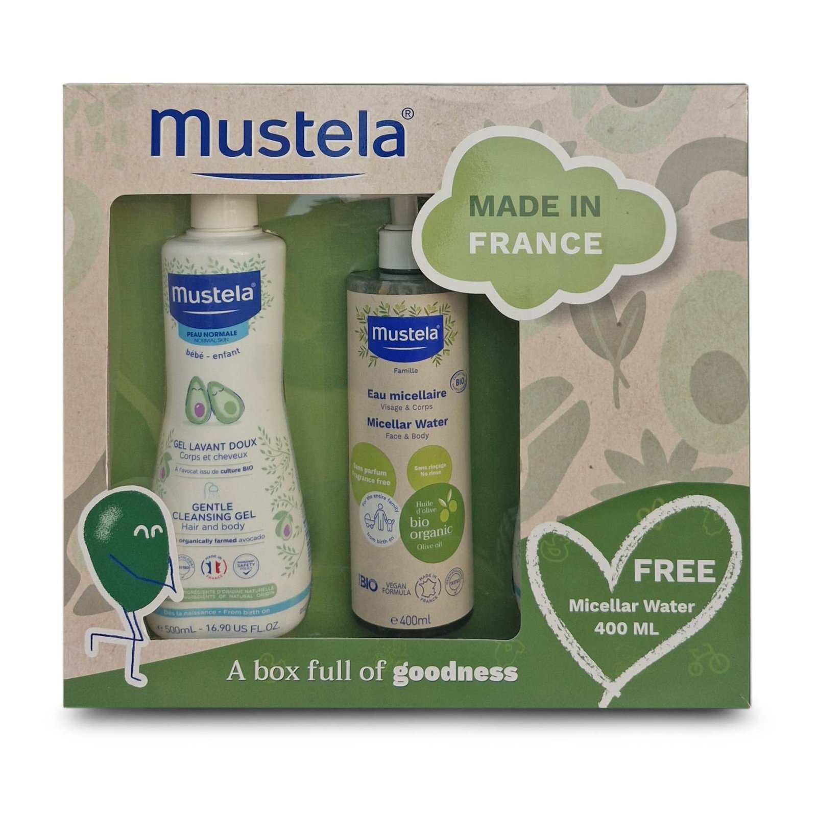 uk81oekEBZmTL-1-1.jpg Mustela Ultimate Gentle Care Set: 2 pc of Cleansing Gel 500ml with Micellar Water 400ml - Fast UK Delivery - Image 1