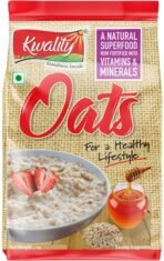 Kwality Rolled Oats 1kg - Diet Food | 100% Wholegrain Oats | High Fibre Breakfast | in Protein - Fast UK Delivery