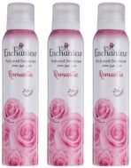 Enchanteur Romantic Perfumed Deodorant Body Spray for Women | Ever Lasting | No Gas | Floral Freshness & Odour protection | 150ml (Pack of 3) - Fast UK Delivery