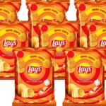 Lay's Potato Chips Hot 'N' Sweet Chilli 30G ( PACK OF 8 ) - Fast UK Delivery