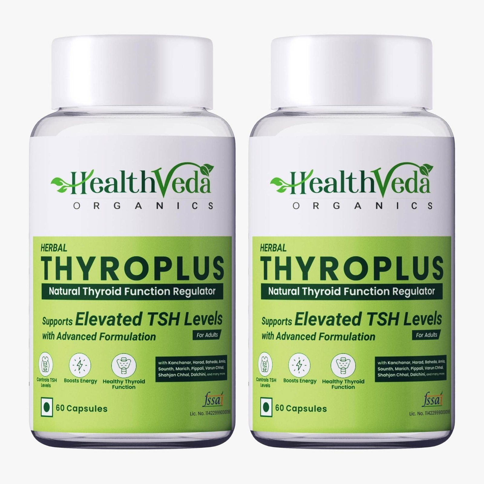 uk81sAjzyvv3L-1-1.jpg HEALTH VEDA ORGANICS PRIVATE LIMITED Thyroplus Supplements Packed With Natural Ingredients I 120 Veg Capsules I Supports Thyroid Function & Healthy Cellular Metabolism (Pack Of 2 Count) - Fast UK Delivery - Image 1
