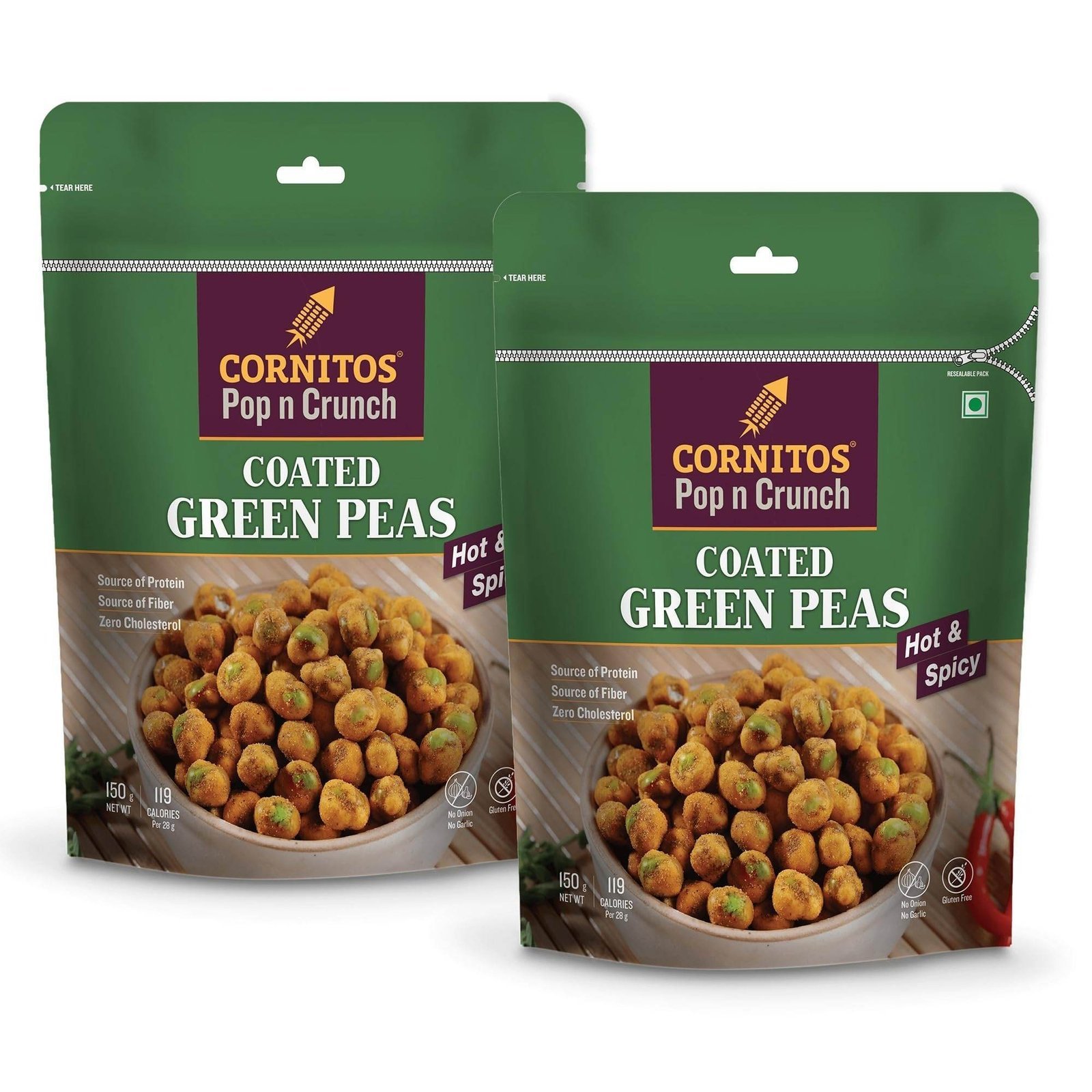 uk81sGTbRCXL-1.jpg CORNITOS Coated Green Peas Hot & Spicy | Pack of 2 (150g Each) - Fast UK Delivery - Image 1