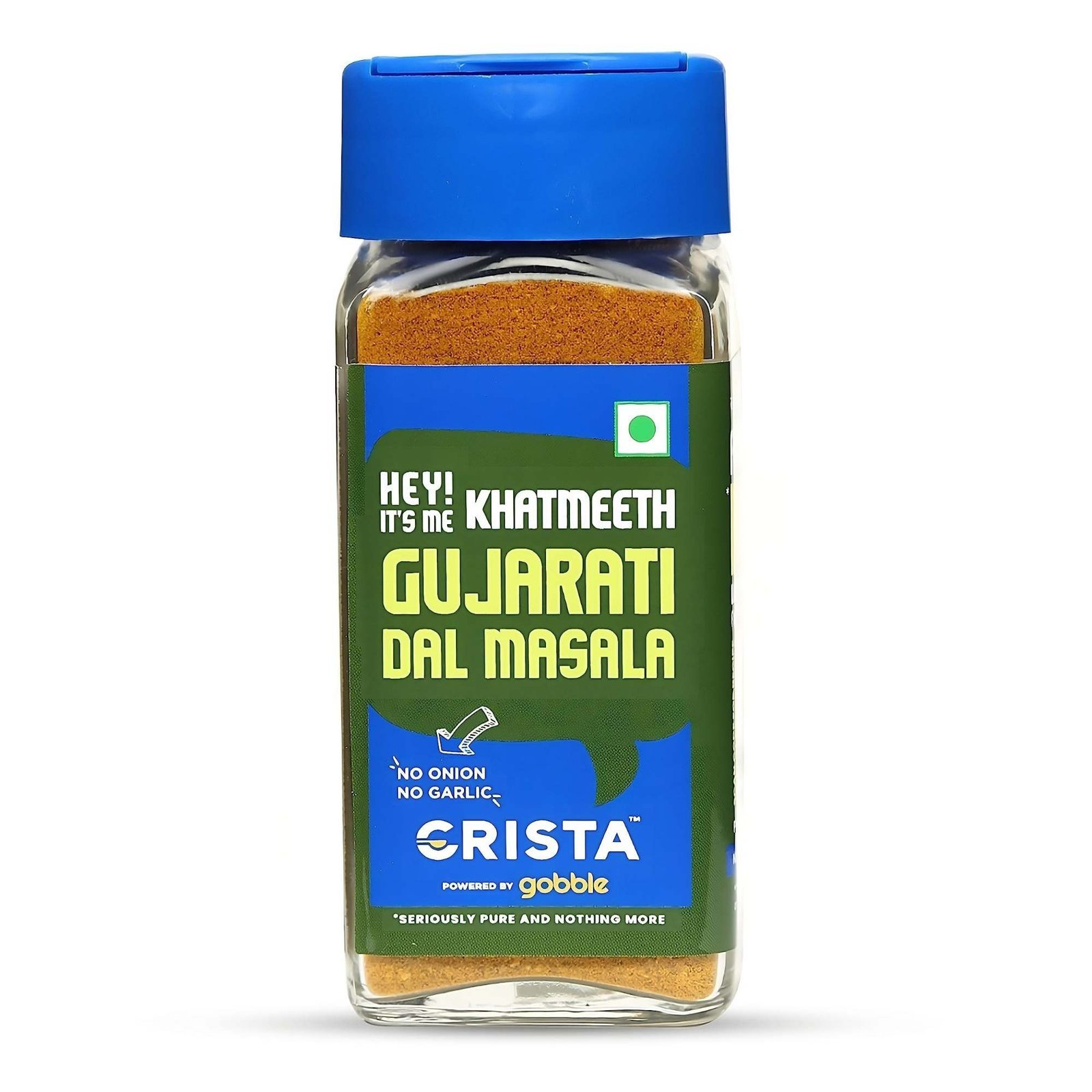 uk81uAQzzbaL-1.jpg CRISTA KhatMeeth Gujarati Dal Masala Blend | No Onion | No Garlic | Vegan | Low in Sodium | Zero added Colours, Fillers, Additives & Preservatives | 50 gms - Image 1