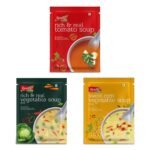 Kwality Combo Soup Mix 180g (Pack of 3 * 60g) | Flavors of Tomato + sweet corn + Vegetable | Delicious and Convenient | Easy to Prepare - Fast UK Delivery