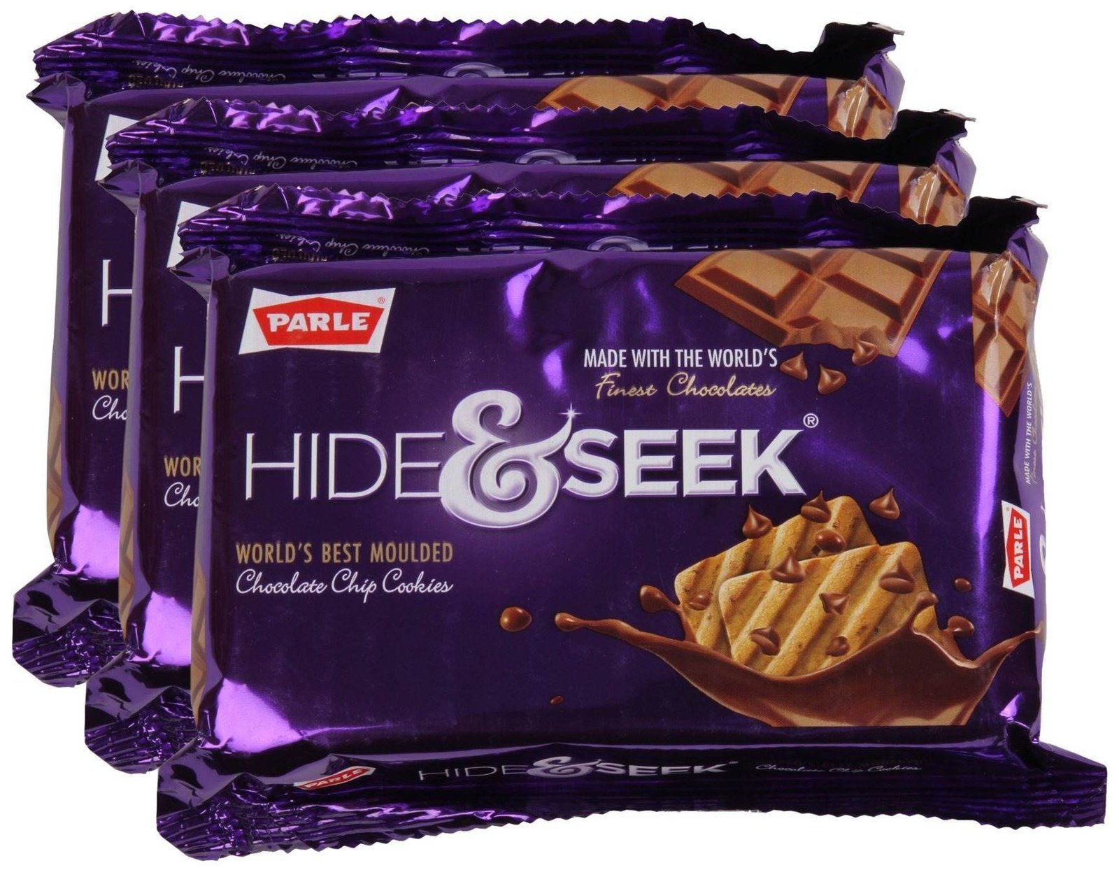 uk81uedSZJKL-1.jpg Parle More Combo - Hide and Seek Chocolate Chip Cookies, 200 Gm (Pack of 3) Promo Pack - Fast UK Delivery - Image 1