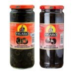 Figaro Sliced Black Olives & Pitted Black Olives, 31.75 oz 900 g, Variety Pack - Fast UK Delivery