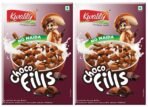 Kwality Choco Fills 250g Each (Pack 2) | Chocolate Flavor, No Maida | Crunchy Bites Filled with Rich Chocolate | Healthy Food & Breakfast Cereal for Kids | High in Protein & Fiber - Fast UK Delivery