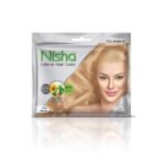 Nisha Cream Hair Color Rich Bright Long Lasting Hair Colouring For Ultra Soft Deep Shine 100% Grey Coverage Conditioning With Natural Herbs Ultra Blonde (Pack of 6) - Fast UK Delivery