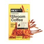 Ace Blend Cordyceps SHROOM COFFEE | 5 Serving Sachets | Mushroom Coffee | KSM 66 Ashwagandha | L-Theanine | Immunity | Energy | 100% Arabica | Instant Coffee | Fasting Friendly Cold/Hot Brew - Fast UK Delivery